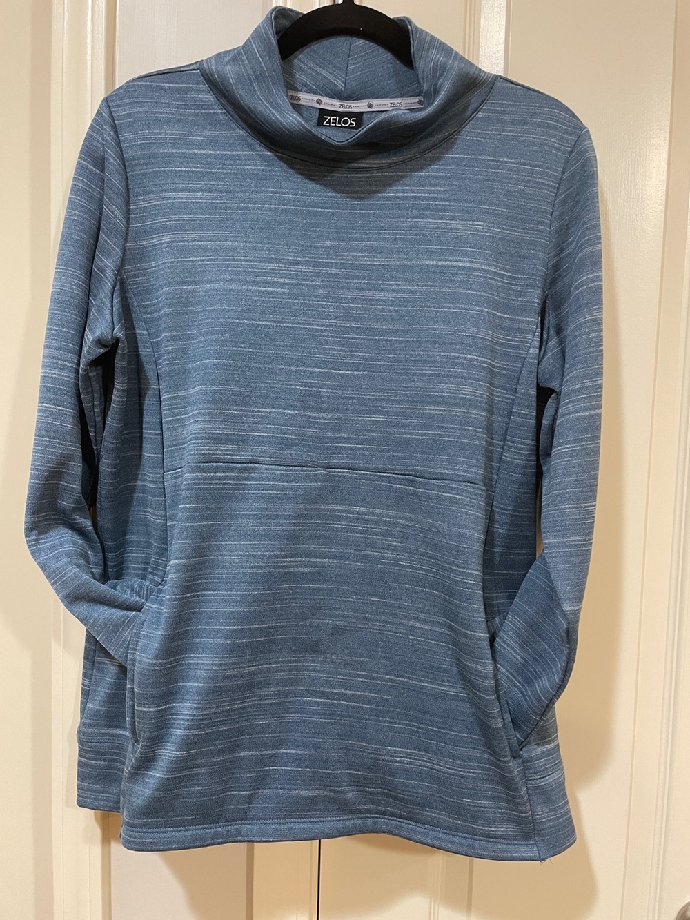 ZELOS Men’s Grey Heathered Turtleneck Sweater